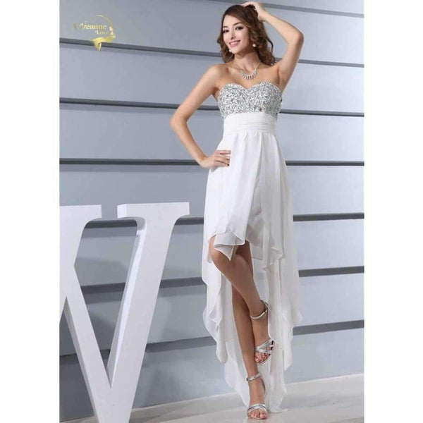 Planet Gates As Photo Show / 4 Design Robe De Cocktail Party Dresses Sexy Strapless Chiffon Front Short Back Long Cocktail Dresses 2018 CK6187