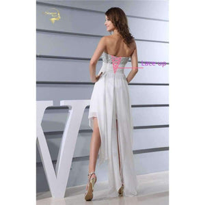 Planet Gates As Photo Show / 4 Design Robe De Cocktail Party Dresses Sexy Strapless Chiffon Front Short Back Long Cocktail Dresses 2018 CK6187