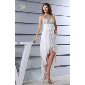 Planet Gates As Photo Show / 4 Design Robe De Cocktail Party Dresses Sexy Strapless Chiffon Front Short Back Long Cocktail Dresses 2018 CK6187