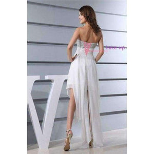 Planet Gates As Photo Show / 4 Design Robe De Cocktail Party Dresses Sexy Strapless Chiffon Front Short Back Long Cocktail Dresses 2018 CK6187