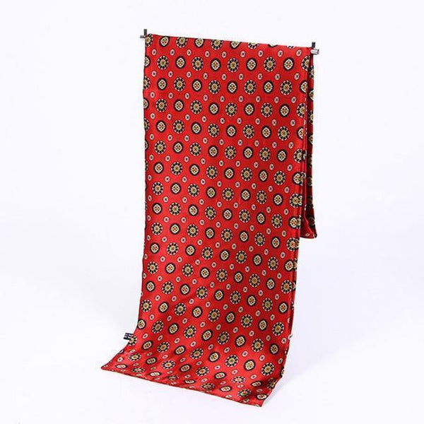 Planet Gates as pic 1 / One Size Scarf luxury brand men foulard Satin Scarves,Retro Soft Scooter bandana pattern male shawls and wraps