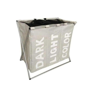 Planet Gates as pic 2 Laundry Storage Organization Basket Foldable Laundry Hamper Bathroom Laundry Bag Product Triple Compartment