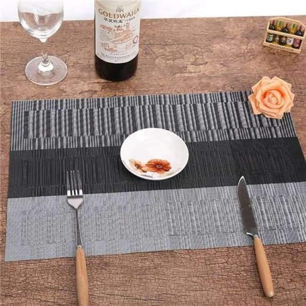 Planet Gates as picture 1 / 4PCS 4 pcs Set Cotton Linen Brown Gold Silk Pattern Dining Table Placemats Coaster Bowl Pad Table Cloth Kitchen accessories