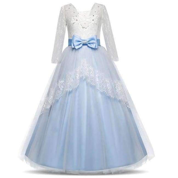Planet Gates as picture 1 / 6 Lace Long Prom Wedding Bridesmaid Girls Dress Tulle Elegant Children Ceremony Princess Party Gowns Thanksgiving Event Dress