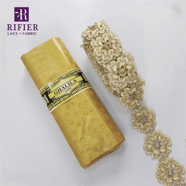 Planet Gates as picture-10 5 Yards Embroidered Lace Ribbon Tape With 5 Yards Bazin Riche Getzner For African Women Daily Dresses Sewing Decoration Laces