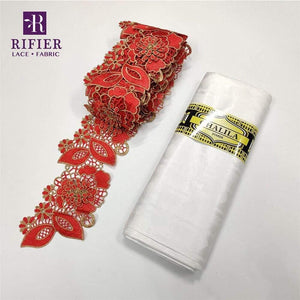 Planet Gates as picture-100006058 5 Yards Embroidered Lace Ribbon Tape With 5 Yards Bazin Riche Getzner For African Women Daily Dresses Sewing Decoration Laces