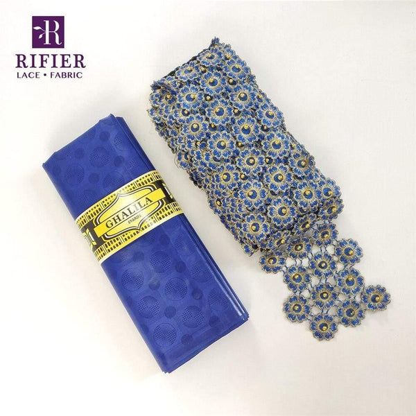 Planet Gates as picture-100006063 5 Yards Embroidered Lace Ribbon Tape With 5 Yards Bazin Riche Getzner For African Women Daily Dresses Sewing Decoration Laces