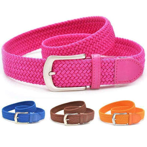 Multicolor Longer Elastic Belts For Men Woven Braided Fabric Comfort Stretch Casual Belts Women Hot Metal Stretch 120 cm Belt TS