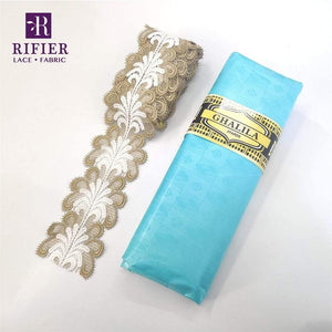 Planet Gates as picture-1052 5 Yards Embroidered Lace Ribbon Tape With 5 Yards Bazin Riche Getzner For African Women Daily Dresses Sewing Decoration Laces