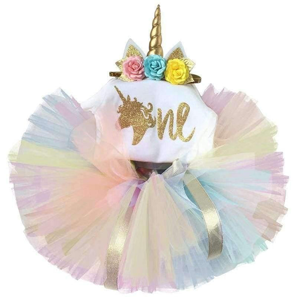 Planet Gates As Picture / 12M Newborn  Flower Party Clothes Set Baby Girl One Years First Birthday Tutu Outfits for Girls Tulle Toddler Baby Clothing Suit