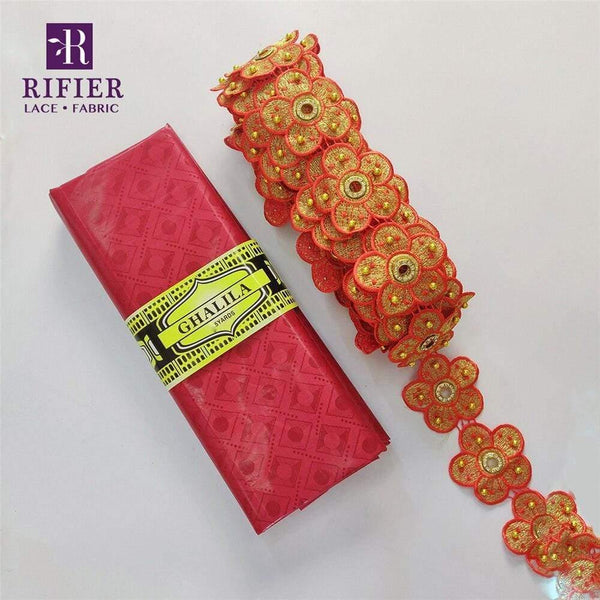 Planet Gates as picture-175 5 Yards Embroidered Lace Ribbon Tape With 5 Yards Bazin Riche Getzner For African Women Daily Dresses Sewing Decoration Laces