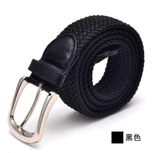 Multicolor Longer Elastic Belts For Men Woven Braided Fabric Comfort Stretch Casual Belts Women Hot Metal Stretch 120 Cm Belt Ts - As