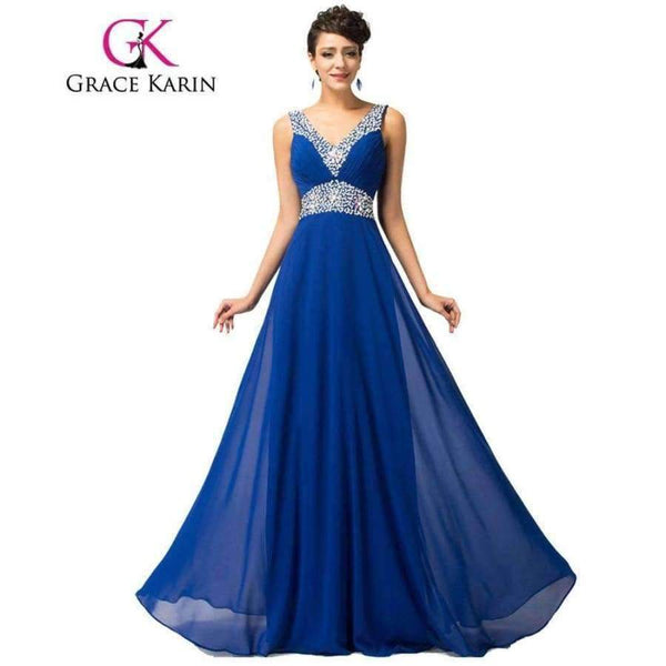 Planet Gates As Picture / 2 / China Bridesmaid Dresses Grace Karin 2018 Floor Length Long Sequins Brides Maid Dresses Robe De Mariee Royal Blue