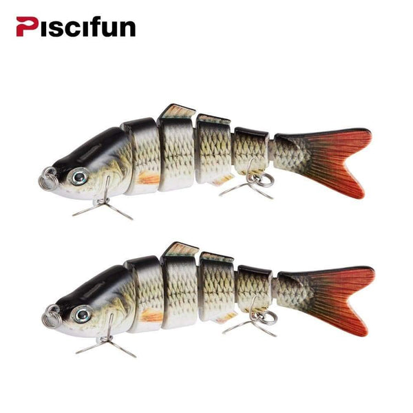 Planet Gates As Picture 2 Pieces Fishing Lure 10cm 20g 3D Eyes 6-Segment Fishing Hard Lure Crankbait With 2 Hook Fishing Baits Pesca Cebo