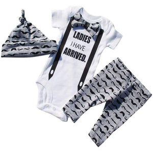 Planet Gates As Picture / 24M Newborn Baby Boy Clothing Set Casual Baby Girl Clothes Kids Sport Suits racksuit boy clothes (Hat+Rompers+trouser)3pcs babies