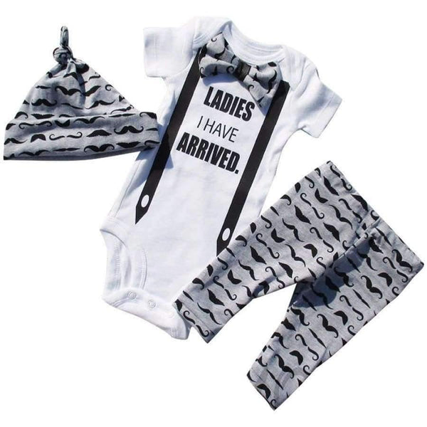 Planet Gates As Picture / 24M Newborn Baby Boy Clothing Set Casual Baby Girl Clothes Kids Sport Suits racksuit boy clothes (Hat+Rompers+trouser)3pcs babies