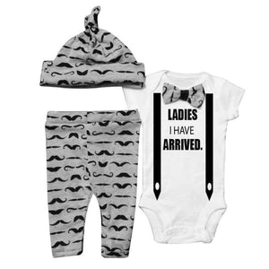 Planet Gates As Picture / 24M Newborn Baby Boy Clothing Set Casual Baby Girl Clothes Kids Sport Suits racksuit boy clothes (Hat+Rompers+trouser)3pcs babies