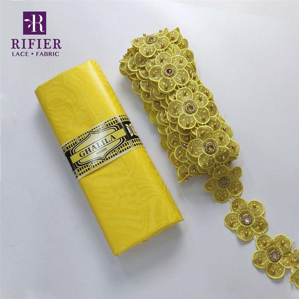 Planet Gates as picture-496 5 Yards Embroidered Lace Ribbon Tape With 5 Yards Bazin Riche Getzner For African Women Daily Dresses Sewing Decoration Laces