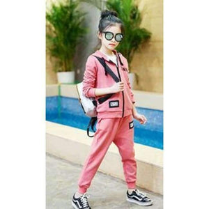 Planet Gates as picture / 5T Children Sport Suits Teenage Girls Clothing Sets  Spring Autumn Kids Tracksuits Hooded Coat +Pants 2pcs Clothes