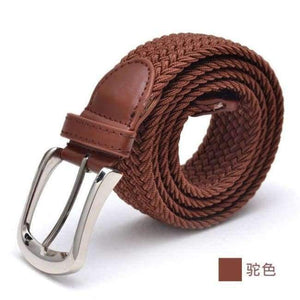 Multicolor Longer Elastic Belts For Men Woven Braided Fabric Comfort Stretch Casual Belts Women Hot Metal Stretch 120 cm Belt TS