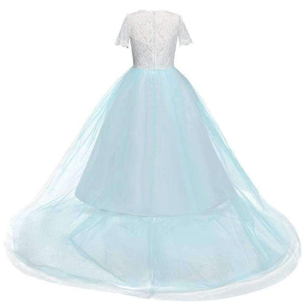 Planet Gates as picture / 6 Lace Long Prom Wedding Bridesmaid Girls Dress Tulle Elegant Children Ceremony Princess Party Gowns Thanksgiving Event Dress