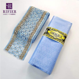 Planet Gates as picture-771 5 Yards Embroidered Lace Ribbon Tape With 5 Yards Bazin Riche Getzner For African Women Daily Dresses Sewing Decoration Laces