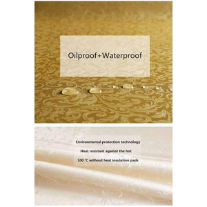 Planet Gates AS PICTURE / 90x135cm Waterproof Oilproof Table Cloth Wipe Clean PVC Tablecloth Dining Kitchen Table Cover Protector OILCLOTH FABRIC COVER