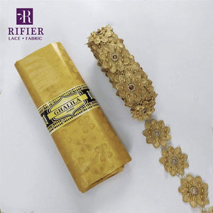 Planet Gates as picture-94 5 Yards Embroidered Lace Ribbon Tape With 5 Yards Bazin Riche Getzner For African Women Daily Dresses Sewing Decoration Laces