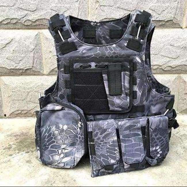 Planet Gates Black / One Size Camouflage Hunting Coat CS Hunting Military Tactical Vest Wargame Body Molle Armor Outdoor Equipment 5 Colors