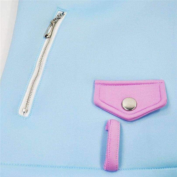 Planet Gates As Picture / S Ladies Spell Color Basic Street Jacket Color Block Coats long sleeve sashes Outwear coat epaulet zippers