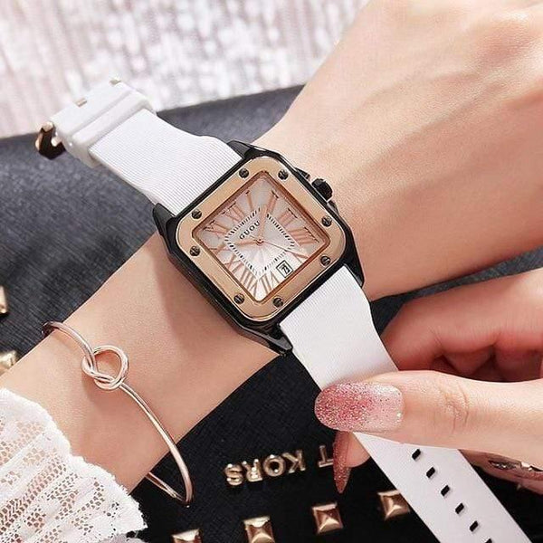 Planet Gates As Picture Show 4 Women Watches Lady Luxury Wristwatches Rubber Silicon Dress Watch Square Quartz Dress Gift Student Clocks