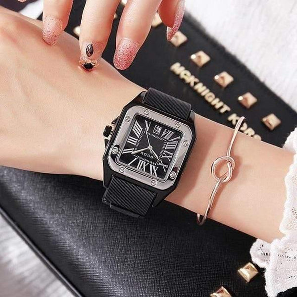 Planet Gates As Picture Show 6 Women Watches Lady Luxury Wristwatches Rubber Silicon Dress Watch Square Quartz Dress Gift Student Clocks