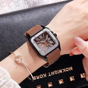 Planet Gates As Picture Show 7 Women Watches Lady Luxury Wristwatches Rubber Silicon Dress Watch Square Quartz Dress Gift Student Clocks