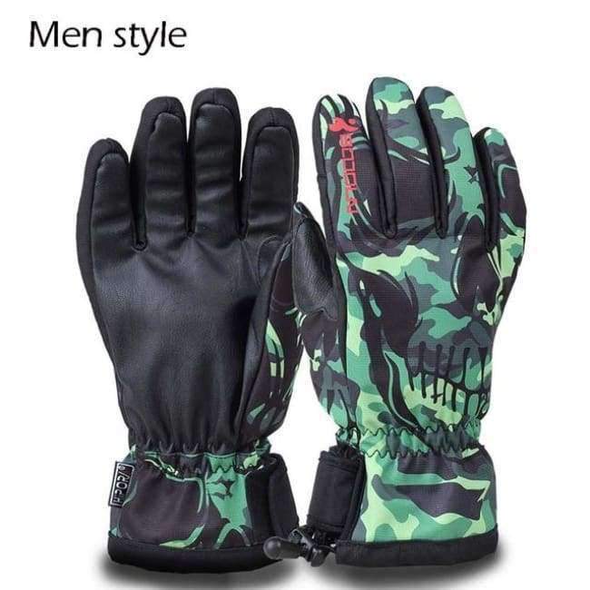 Planet Gates Men Women Snowboard Ski Gloves Winter Motorcycle Riding Cycling Gloves  Non-slip Windproof Waterproof Snow Skiing Gloves