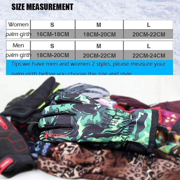 Planet Gates as picture showed / L Men Women Snowboard Ski Gloves Winter Motorcycle Riding Cycling Gloves  Non-slip Windproof Waterproof Snow Skiing Gloves