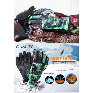 Planet Gates as picture showed / L Men Women Snowboard Ski Gloves Winter Motorcycle Riding Cycling Gloves  Non-slip Windproof Waterproof Snow Skiing Gloves