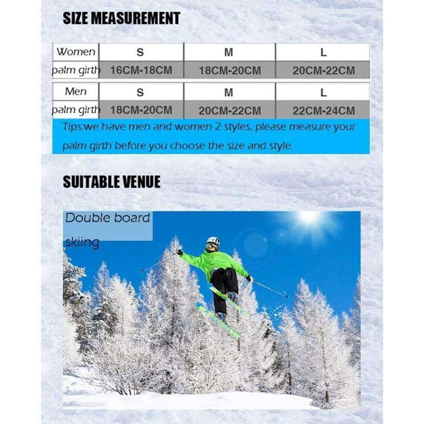 Planet Gates as picture showed / L Men Women Snowboard Ski Gloves Winter Motorcycle Riding Cycling Gloves  Non-slip Windproof Waterproof Snow Skiing Gloves