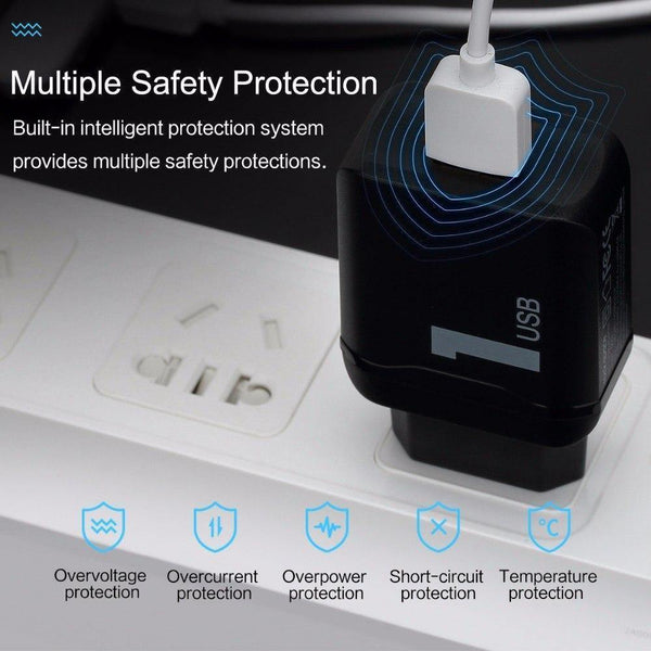 Planet Gates As Picture / White US Plug QC3.0 Fast Dual USB Charger , ROCK 30W Quick Charge 3.0 Mobile Phone Charger For Samsung/Xiaomi/ Huawei FCP Fast Charging QC2.0