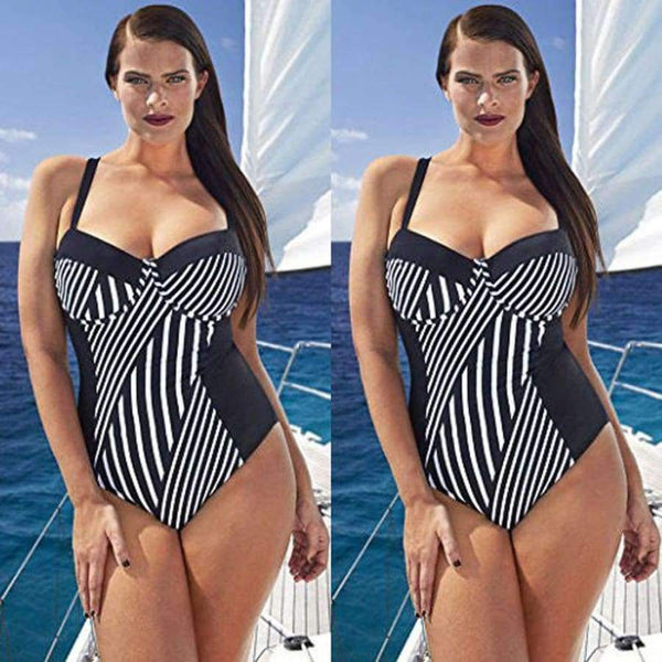 Planet Gates as picture / XL / China Swimsuit  Dress Swimwear Women Push Up Bathing Suit Floral Large Swim Suit For Fat Women