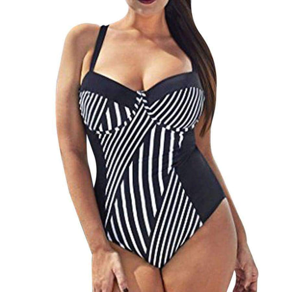 Planet Gates as picture / XL / China Swimsuit  Dress Swimwear Women Push Up Bathing Suit Floral Large Swim Suit For Fat Women