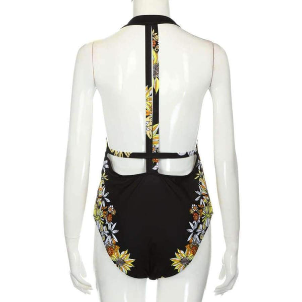 Planet Gates as picture / XL / China Swimsuit  Dress Swimwear Women Push Up Bathing Suit Floral Large Swim Suit For Fat Women