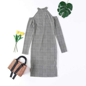 Planet Gates As Picture / XS New Sexy Off Shoulder Dress Women Long Sleeve O-Neck Autumn Office Lady Dresses Fashion French Velvet Female Slim Dress Talever