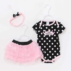 Planet Gates AS SHOW / 12M Baby Girl Clothes Newborn 3 Piece Suits Short Romper +Tutu Skirt + Headband Summer Girls Clothing sets for Infant Outfits