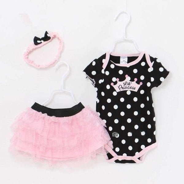 Planet Gates AS SHOW / 12M Baby Girl Clothes Newborn 3 Piece Suits Short Romper +Tutu Skirt + Headband Summer Girls Clothing sets for Infant Outfits