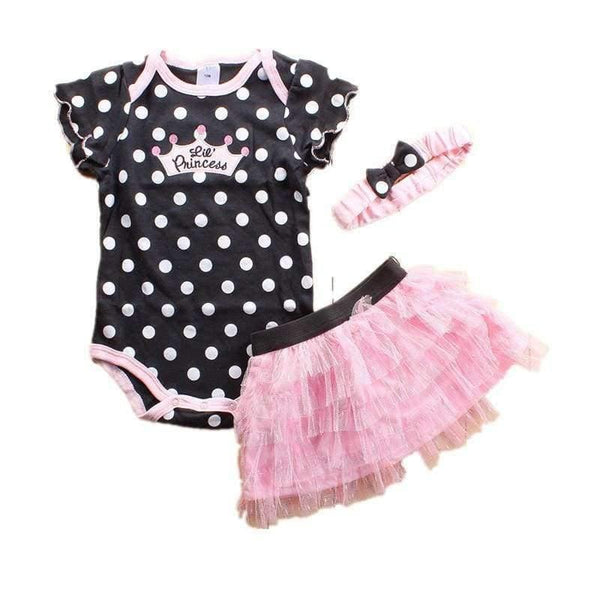 Planet Gates AS SHOW / 12M Baby Girl Clothes Newborn 3 Piece Suits Short Romper +Tutu Skirt + Headband Summer Girls Clothing sets for Infant Outfits