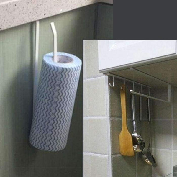 Planet Gates As show Hot Paper Roll Holder Iron Paint Hang Towel Tissue Preservative Film Rack Kitchen Bathroom Toilet Wardrobe Door Hook Holder