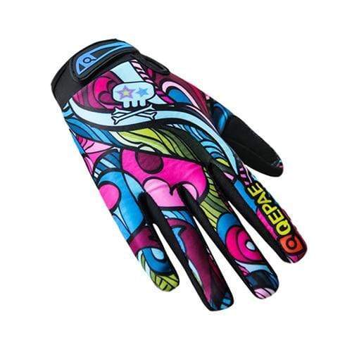 Planet Gates As Show / M Print Cycling Gloves Bike Bicycle Sports Full Finger  Hiking Gloves Mesh GEL Winter Gloves Women