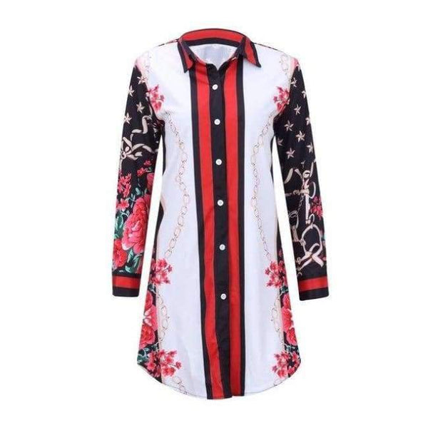 Planet Gates as shown 1 / S Ladies Plus Size Dress Red Woman Clothes Shirt Dresses Women Dress Womens Vestido Loose Shirt Long Sleeve 3XL Designer Vestidos