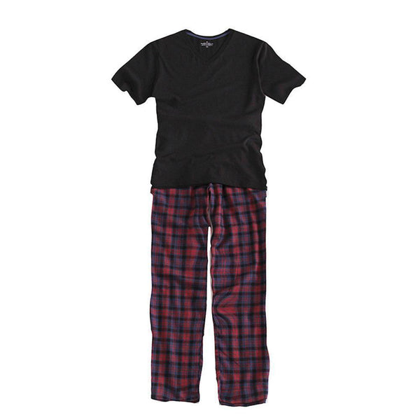 Planet Gates as shown / M Long Sleeve Home Wear Thin Cotton Plaid Pyjamas Men Lounge Pajama Sets Plus Size Sleep Wear