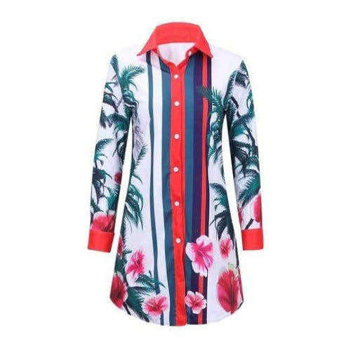 Planet Gates as shown / S Ladies Plus Size Dress Red Woman Clothes Shirt Dresses Women Dress Womens Vestido Loose Shirt Long Sleeve 3XL Designer Vestidos